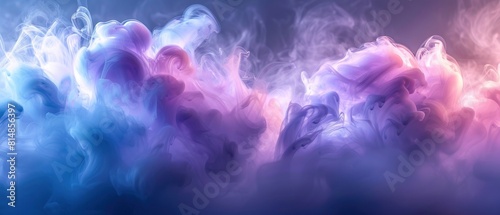 Abstract colorful ink blots background. Colorful smoke of vape on a dark background
