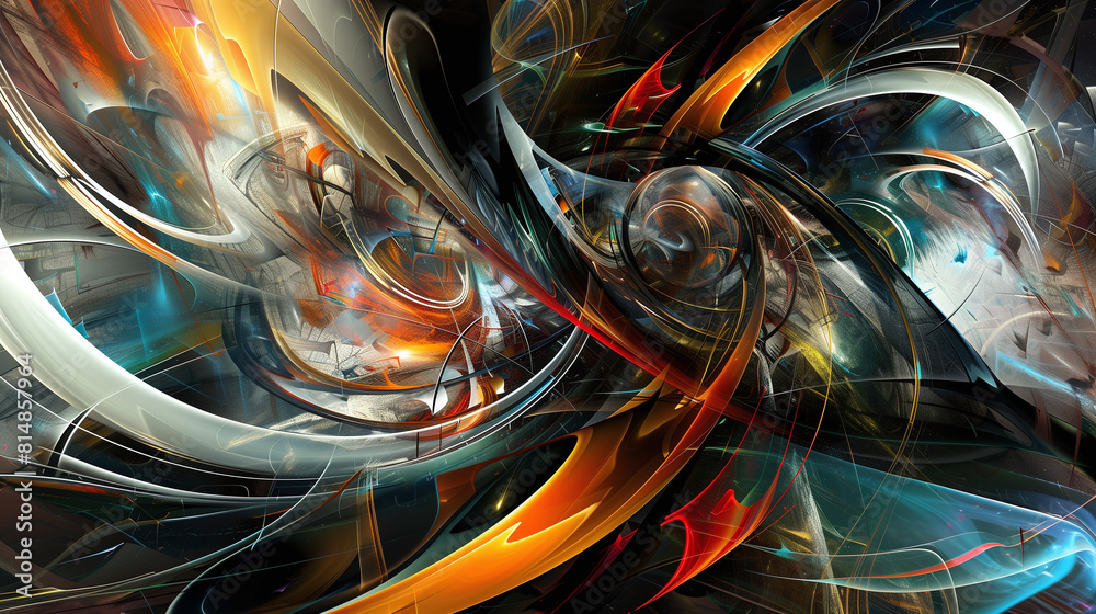 Vibrant Abstract Swirls in Digital Artwork Vibrant Abstract Swirls in Digital Artwork