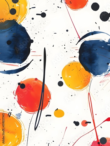 Wallpaper Mural Abstract colorful paint splatter art design Torontodigital.ca