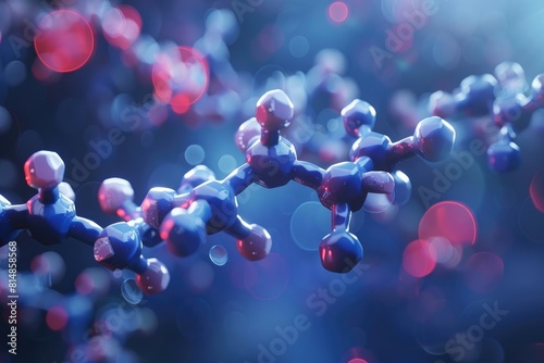 3D rendering of Alfentanil an opioid analgesic drug molecule. Concept Chemical Illustration, Pharmaceutical Engineering, Organic Chemistry, Medicine Research, Pharmacology photo