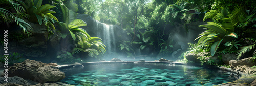 Hidden Jungle Hot Springs  Secluded  Exotic Soaking Experience with Lush Foliage