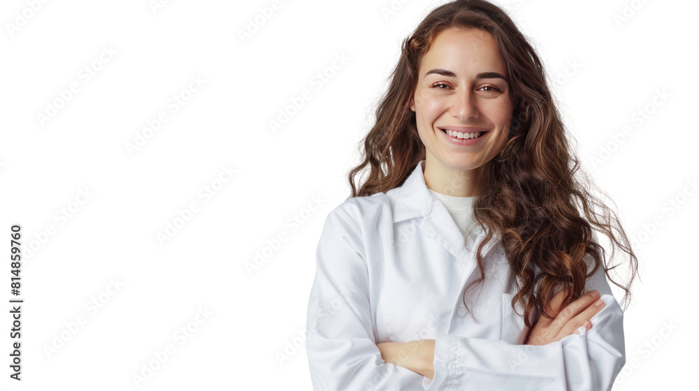 Happy female dentist or beautiful female doctor isolated on transparent and white background.PNG image. Happy female dentist or beautiful female doctor isolated on transparent and white background.PNG image.