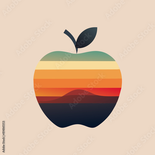             Apple icon logo vector illustration.
