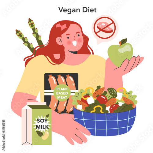 Dietary Trends. Flat Vector Illustration