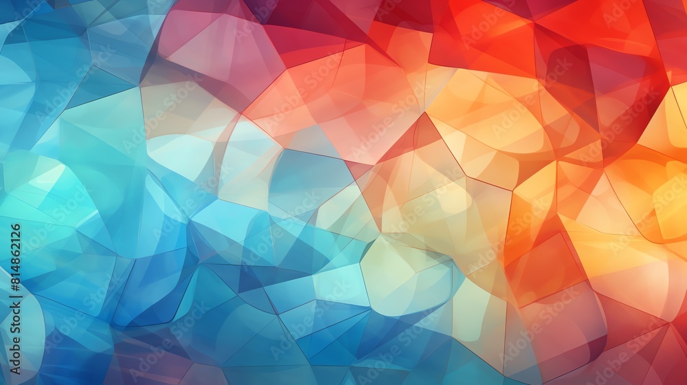 Create a seamless looping animation of a low poly terrain with a blue to orange color scheme. The animation should be smooth and relaxing. Create a seamless looping animation of a low poly terrain with a blue to orange color scheme. The animation should be smooth and relaxing.