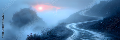Mysterious Misty Mountain Road: A Curvy Path to Daybreak Exploration