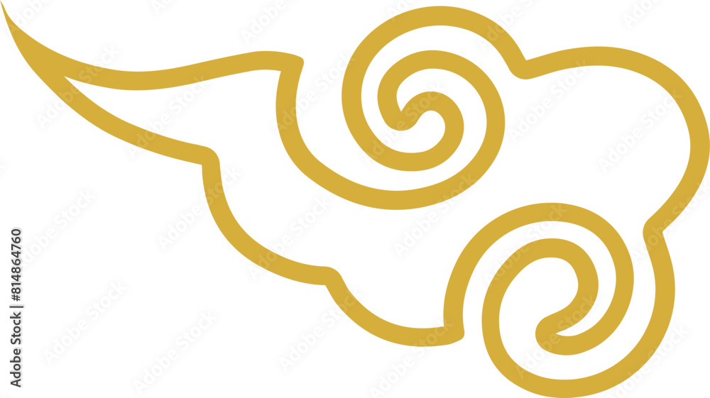 Mid-Autumn Festival golden auspicious cloud material Mid-Autumn Festival golden auspicious cloud material