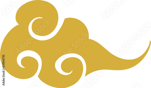 Mid-Autumn Festival golden auspicious cloud material
