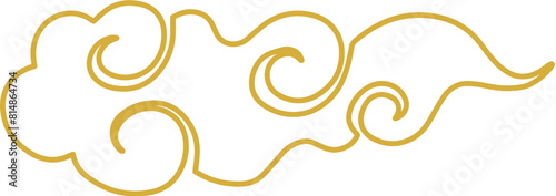 Mid-Autumn Festival golden auspicious cloud material