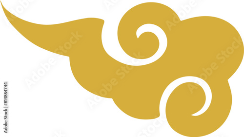 Mid-Autumn Festival golden auspicious cloud material