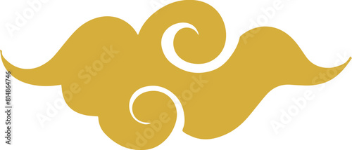 Mid-Autumn Festival golden auspicious cloud material
