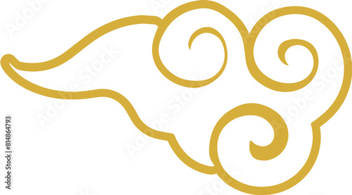 Mid-Autumn Festival golden auspicious cloud material