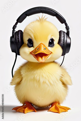 Ai simpatico pulcino con le cuffie da Dj 02