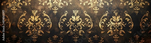 Floral pattern in shades of brown on the background photo