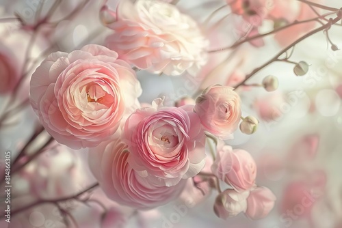 delicate pink floral symphony enchanting blooms celebrating natures fragile beauty romantic flower photography