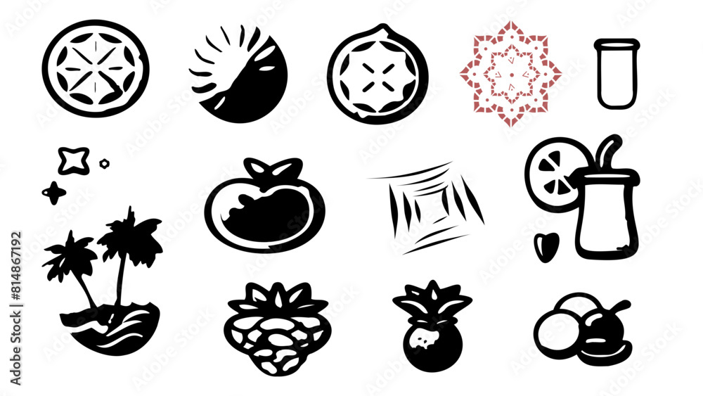 Fruits & Vegetables Icons Set Fruits & Vegetables Icons Set