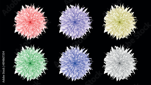 3d flower background set of flowers floral petals and leaves background