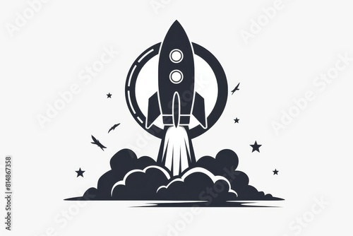 dynamic rocket launch symbol of boost and propulsion aigenerated vector illustration photo