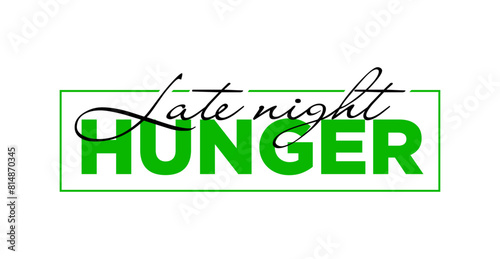 Late night hunger typo logo