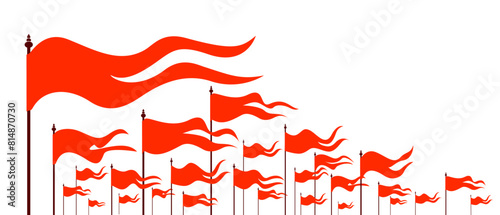 Hindu bhagwa flags, orange flags photo