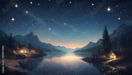 A starry night sky with twinkling stars for a magi photo