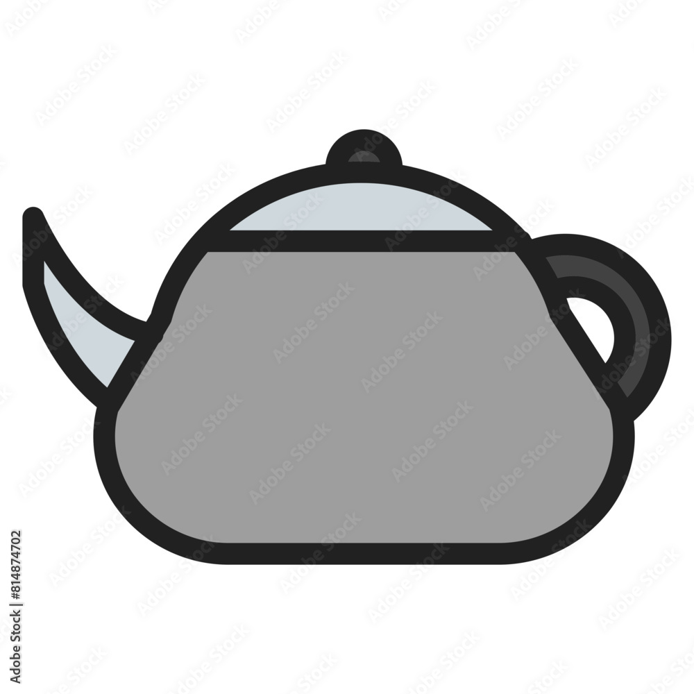 Kettle Icon in Filled Line Style