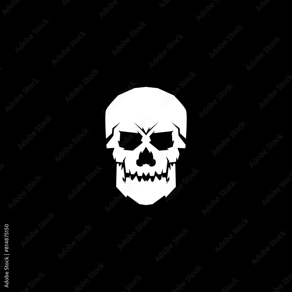 skull logo vector icon illustration. skull logo vector icon illustration.