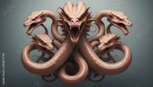 A hydra icon with multiple heads upscaled_8