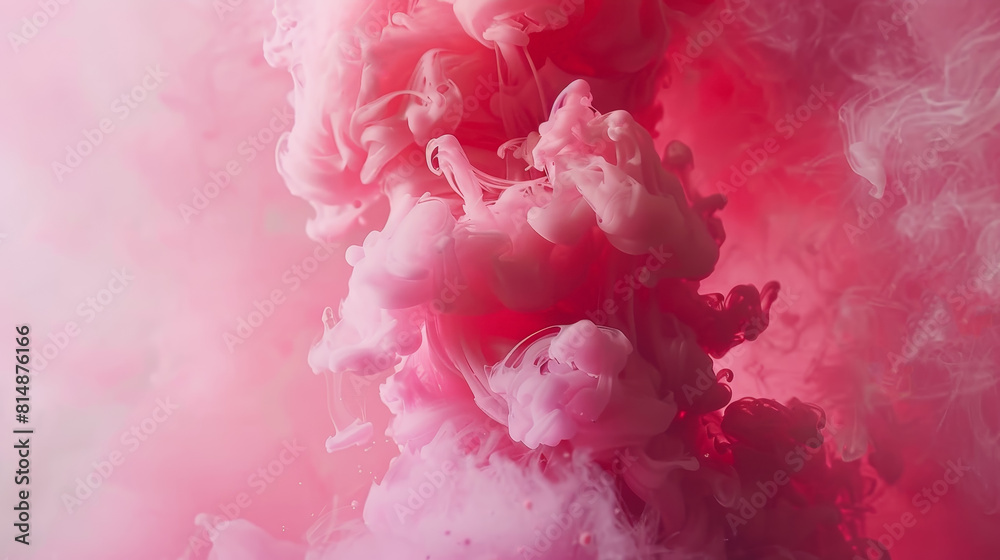 Fototapeta premium Pink smoke with a pink background