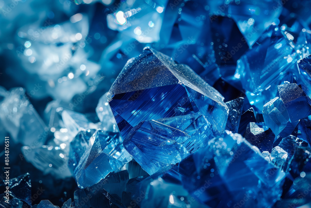 A blue crystal with a frosty blue hue A blue crystal with a frosty blue hue