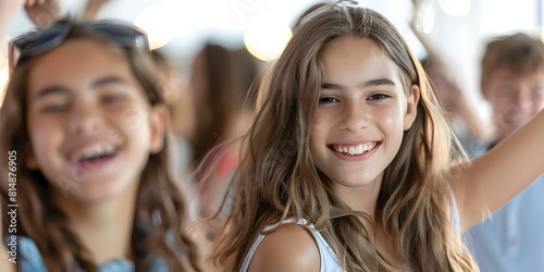 Youthful Teenagers Partying and Having Fun. Concept Teen Party, Fun, Youthful, Celebration, Joyful