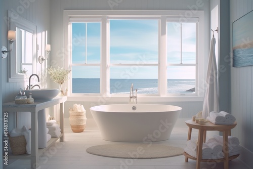 Luxurious Coastal Bathroom with Ocean View © Georg Lösch