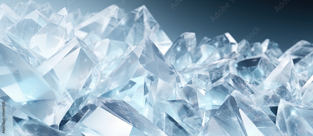 An abstract background of white crystals with copy space image An abstract background of white crystals with copy space image