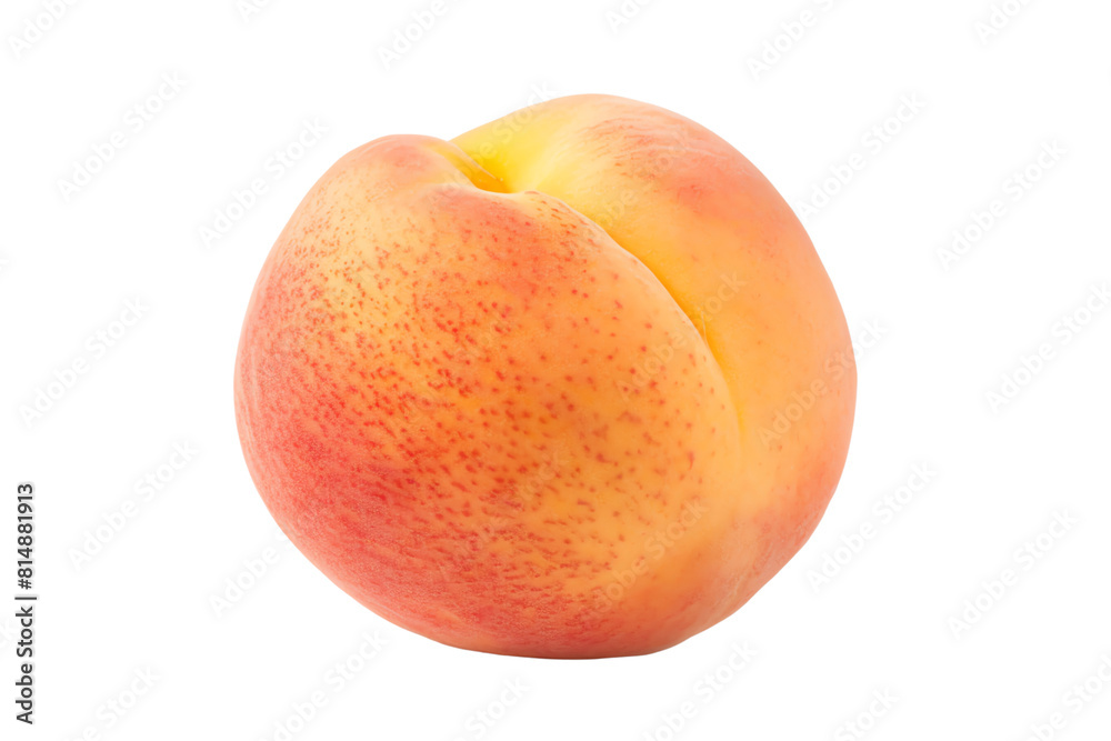 A juicy, ripe peach isolated on a black background. A juicy, ripe peach isolated on a black background.
