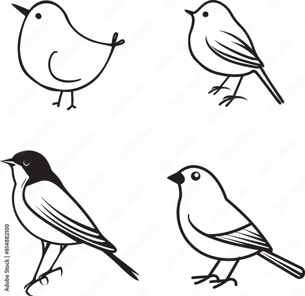 black and white drawing of bird outline black and white drawing of bird outline