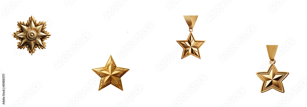 Obraz premium gold trophy medal , winner trophy on a transparent background illustration