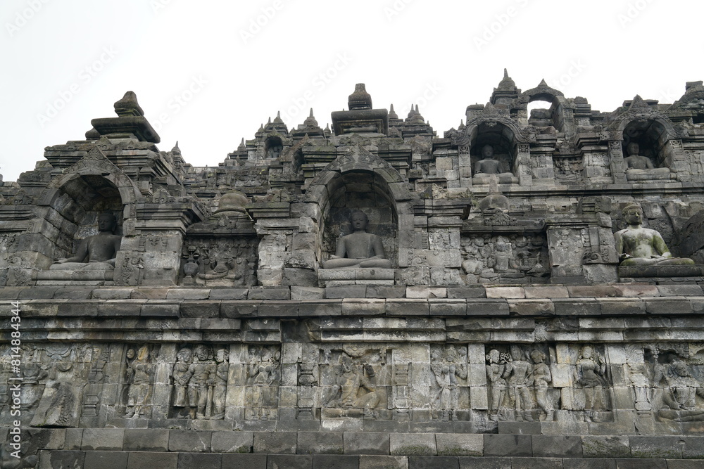 Naklejka premium burobudur, indonisia, architecture