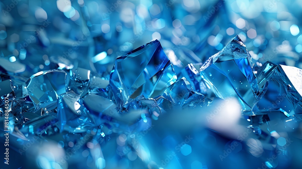 Blue crushed ice crystals background. Blue crushed ice crystals background.