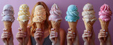 Rainbow Ice Cream Cones - Artwork Template