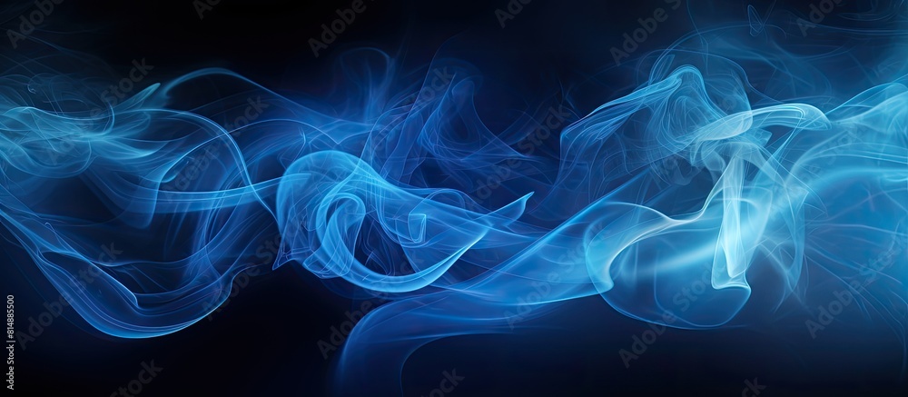 Incorporating the darkness concept here s a captivating blue smoke abstract on a black background offering ample copy space for creativity Incorporating the darkness concept here s a captivating blue smoke abstract on a black background offering ample copy space for creativity