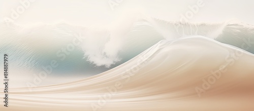 A shoreline wave with a sandy backdrop ideal for adding text. Copyspace image
