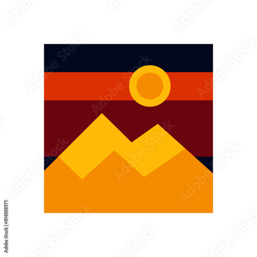 geometric graphics and warm patterns