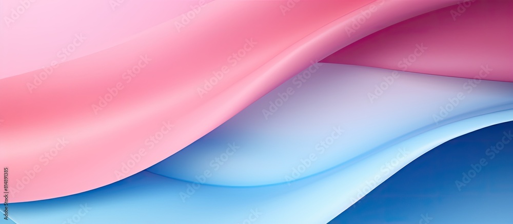 Trendy blue and pink abstract colored paper background with space for text. Copyspace image