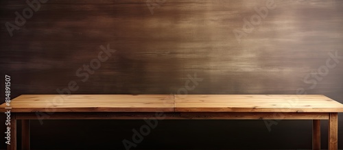 Two wooden tables juxtaposed leaving empty space for an image. Copyspace image