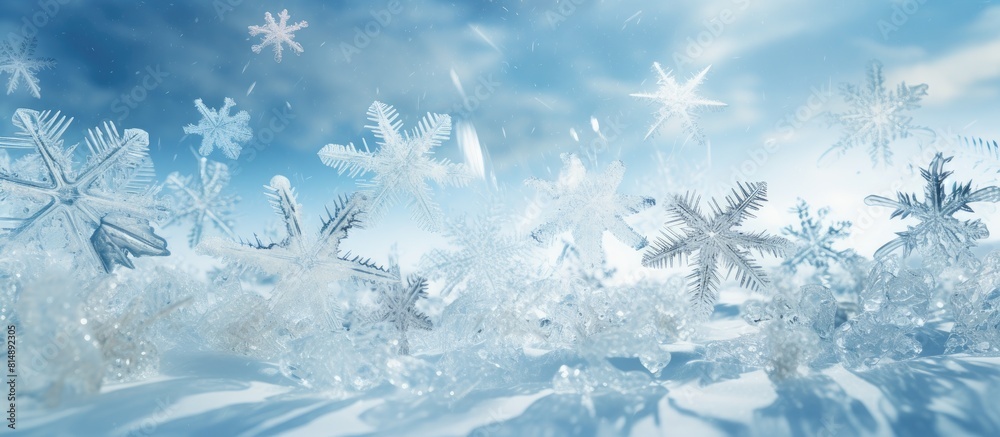 The snow texture is visually appealing with its various forms of snowflakes including plates needles pillars and frost It can accumulate and create drifts. Copyspace image The snow texture is visually appealing with its various forms of snowflakes including plates needles pillars and frost It can accumulate and create drifts. Copyspace image