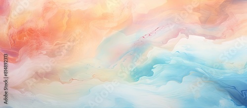 A watercolor painting pattern background with copy space image showcasing water abstraction