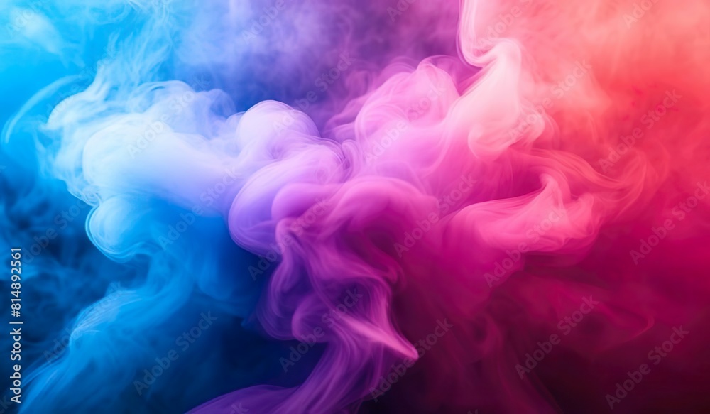 Enchanting Fusion of Vibrant Pink, Blue, and Purple Smoke in a Smooth, Ethereal Background Enchanting Fusion of Vibrant Pink, Blue, and Purple Smoke in a Smooth, Ethereal Background