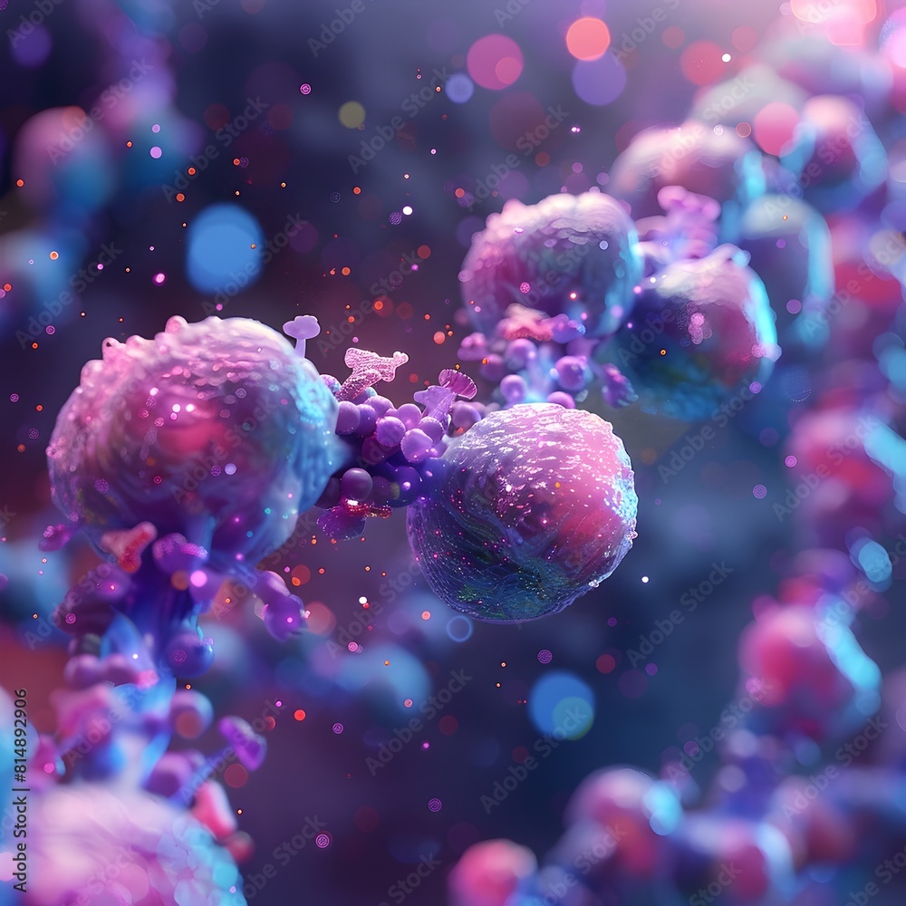 Representation of a Hormone Molecule Illustrating Cell Signaling and Regulation Representation of a Hormone Molecule Illustrating Cell Signaling and Regulation