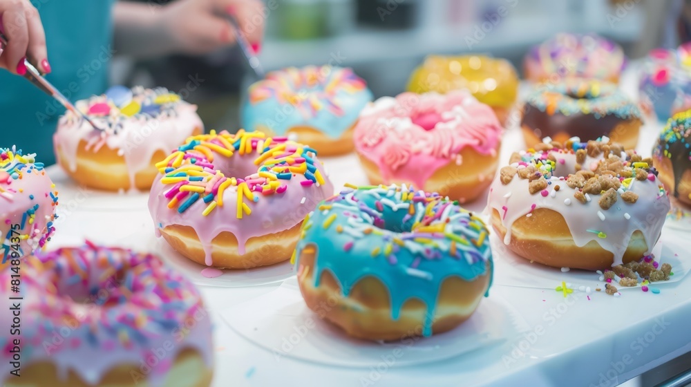 donuts with elaborate designs, judged on creativity and speed
