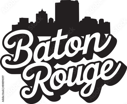 Baton Rouge Skyline Silhouette